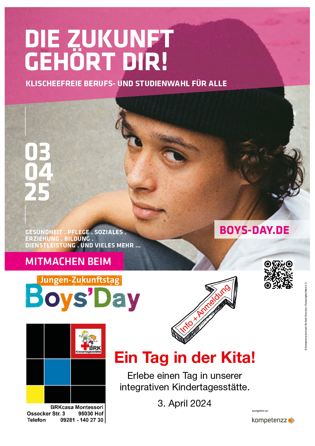 Plakat zum Boys'Day in der Kita BRKcasa Montessori