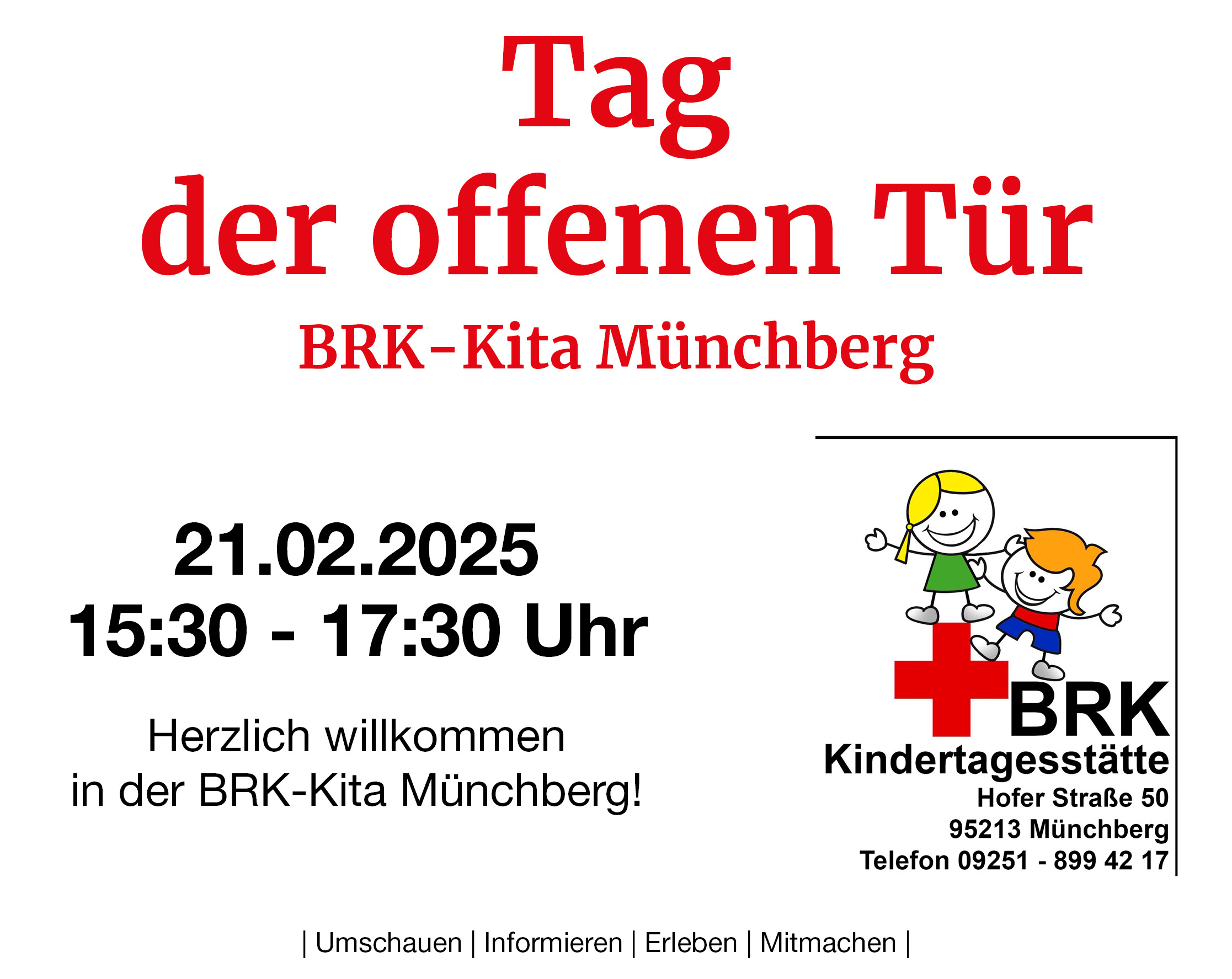 Plakat Tag der offenen Tür