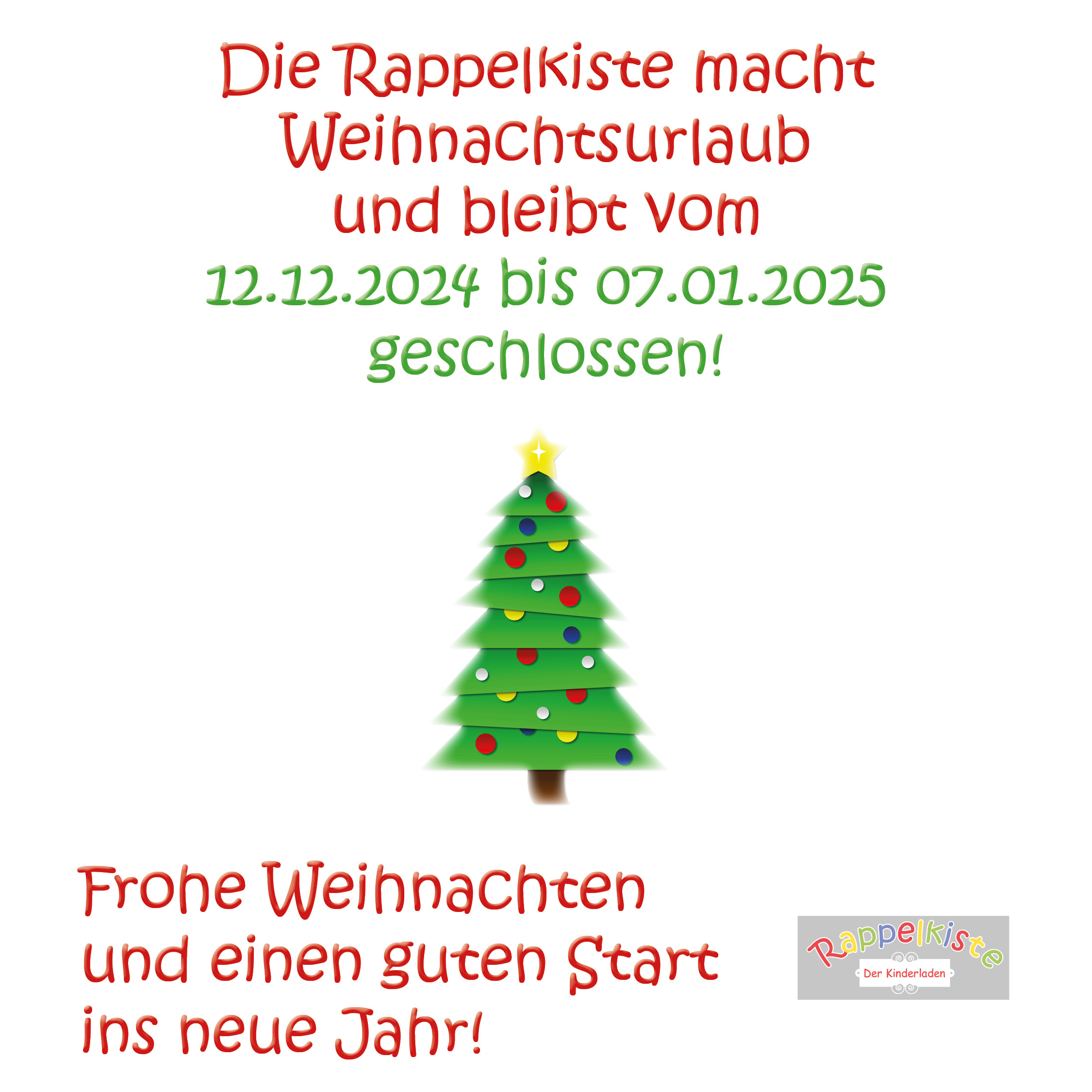 Weihnachtsurlaub Rappelkiste